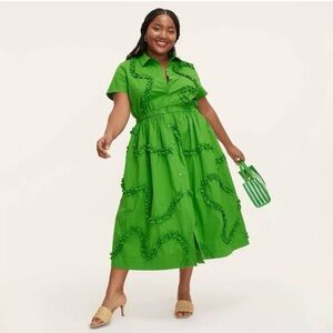 Kate Spade x Target Green Ruffle Midi Dress